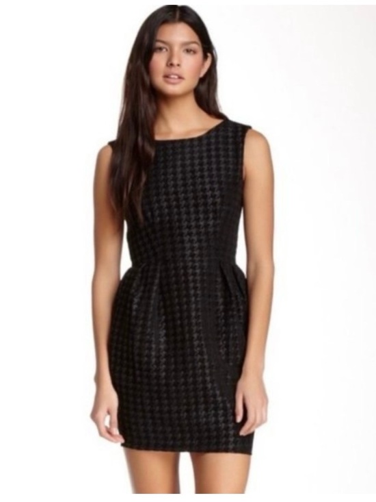 American Apparel Dresses & Skirts - AMERICAN APPAREL Black Houndstooth Mini Cocktail Dress NWT Made in USA Sz M